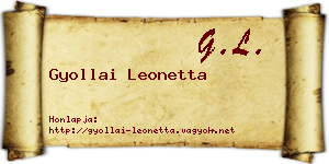 Gyollai Leonetta névjegykártya
